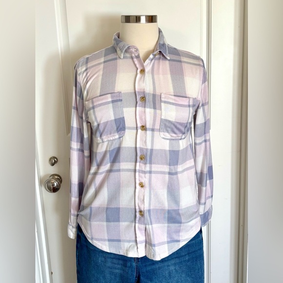 Pastel Plaid Stretch Shirt - Picture 2 of 9